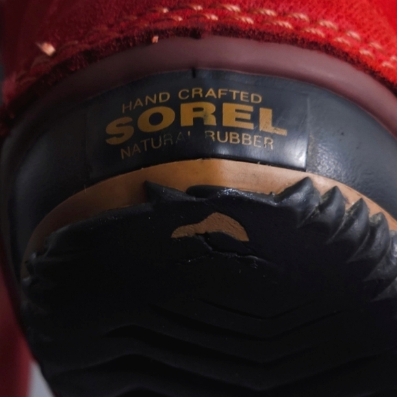 Sorel Women's Out N About Red Waterproof Leather Duck Boots Size 9 - Picture 9 of 10